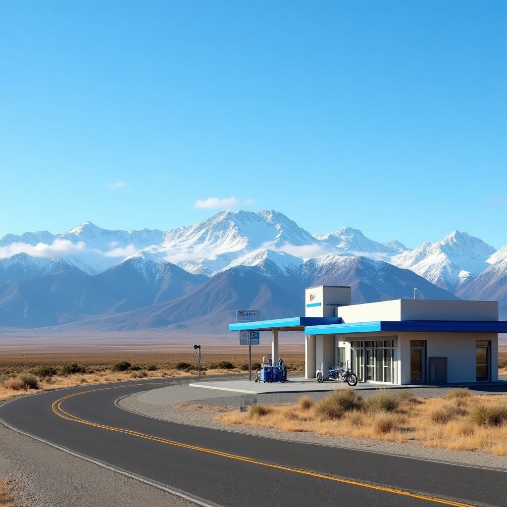 Ruta argentina con estación YPF